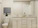 Well-lit bathroom with double sink vanity offering ample counter space and storage at 4633 Potters Wheel Dr, Fort Mill, SC 29715