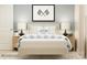 Charming bedroom with twin night stands and lamps, a decorative pillow and coordinating decor at 4633 Potters Wheel Dr, Fort Mill, SC 29715