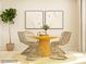 Dining area with a wood table, seating for four, and stylish decor at 4641 Potters Wheel Ct, Fort Mill, SC 29715