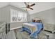 Bedroom features a ceiling fan and a window with blinds at 894 Abilene Ln, Fort Mill, SC 29715