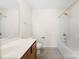Clean bathroom featuring a combined tub and shower at 1068 Plaza Walk Dr, Charlotte, NC 28215