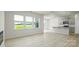 Open floorplan with a view of the modern kitchen and backyard at 327 Brinkley Dr # 107, Kings Mountain, NC 28086