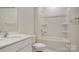 Bright bathroom offers a bathtub and shower combination with a single sink at 339 Brinkley Dr, Kings Mountain, NC 28086