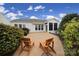 Private backyard with patio, manicured landscaping, and outdoor seating at 1001 Mesa Verde Dr, Fort Mill, SC 29707
