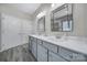 Bright bathroom showcasing double sinks, framed mirrors, and ample counter space at 1001 Mesa Verde Dr, Fort Mill, SC 29707