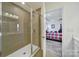 Modern bathroom with walk-in shower at 14032 Canemeadow Dr, Charlotte, NC 28278