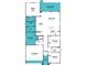 Detailed first floor plan showcasing the layout of the kitchen, bedrooms, and living spaces at 2656 Tillman St, Monroe, NC 28112