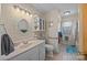 Functional bathroom featuring a vanity with storage, a toilet, and a shower-tub combination at 5311 Agner Dr, Salisbury, NC 28146