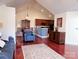 Open concept living area with a vaulted ceiling, seamlessly connecting to the kitchen and dining at 5518 Prosperity View Dr, Charlotte, NC 28269