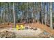 Lakeside fire pit area with comfortable seating at 693 Emerald Shores Rd, Mount Gilead, NC 27306