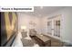 Inviting living room featuring hardwood floors, modern furniture, neutral paint, French doors, and modern art at 7027 Sylvan Retreat Dr, Denver, NC 28037
