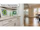 Butler's pantry with white cabinets and granite counter overlooking living space at 7033 Sylvan Retreat Dr, Denver, NC 28037