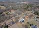 Aerial view of the neighborhood with an arrow pointing to the position of the house for sale at 102 3Rd Se Ave, Catawba, NC 28609