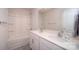 Clean, functional bathroom featuring a dual sink vanity and a shower-tub combo at 1348 Secrest Commons Dr, Monroe, NC 28112