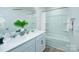 Bright bathroom with a double vanity, white cabinets, and a shower-tub combination at 1348 Secrest Commons Dr, Monroe, NC 28112