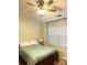 Bedroom featuring bed, ceiling fan, and window with natural light at 140 Marakery Rd # C, Mooresville, NC 28115