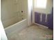Unfinished bathroom featuring a tub/shower combo at 184 Oak Creek Rd, Statesville, NC 28625