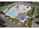 Aerial view of community pools and water park, showcasing the recreational amenities of the neighborhood at 2758 Suffolk Pl, Fort Mill, SC 29715