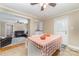 View of cozy kitchen and living room with hardwood floors and neutral colors at 308 W Charlotte Ave, Mount Holly, NC 28120