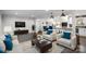 Bright living room boasts hardwood floors, white seating and an open-concept design at 3501 Winterfield Pl, Charlotte, NC 28205