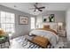 Stylish bedroom with large windows, modern decor, and comfortable furnishings at 9014 Arbor Creek Dr, Charlotte, NC 28269