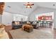 Comfortable living room provides access to the dining and kitchen areas at 1485 Sierra Rd, York, SC 29745