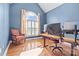 Bright office space with a large window, desk, and comfortable chair at 150 Canopy Oak Ln, Statesville, NC 28625