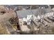 Aerial view of a townhouse featuring a concrete patio, backyard, and proximity to neighboring homes at 604 Atherton Way, Rock Hill, SC 29730