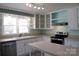 Bright kitchen featuring stainless steel appliances, white cabinets and an island at 802 Lewis St, Gastonia, NC 28054