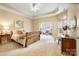 Spacious main bedroom featuring trey ceilings, a comfortable sitting area, and a soothing color palette at 1209 Waypoint Ct, Matthews, NC 28104