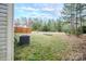 Large backyard with a wooden fence, providing ample space for outdoor activities and privacy at 203 Makayla Ct, Fort Mill, SC 29715