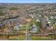 Panoramic aerial view of the neighborhood showcasing beautiful homes and lush, green surroundings at 2127 Nims Village Dr, Fort Mill, SC 29715