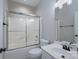Cozy bathroom featuring a shower-tub combination, a sleek white vanity, and modern fixtures at 228 Black Mountain Dr, Fort Mill, SC 29708