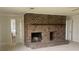 Living room featuring a brick fireplace at 4220 Honeysuckle Rd, Rock Hill, SC 29732