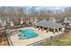 Community pool with lounge area at 471 Doughton Ln, Charlotte, NC 28217