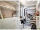A walk-in closet offers storage for clothing and shoes at 7035 Walnut Branch Ln, Charlotte, NC 28277