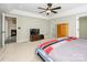 A large bedroom featuring a fireplace, and a large bureau at 7220 Hidden Creek Dr, Charlotte, NC 28214
