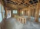 Unfinished kitchen area with exposed framing, highlighting the potential layout and design at 7441 Fighting Creek Rd # 30, Sherrills Ford, NC 28673