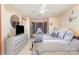 Inviting bedroom with soft carpet, bay window, ensuite bathroom, and large closet at 1035 Nw Wexford Pl # D3, Concord, NC 28027