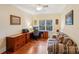 Office features hardwood floors, natural light, and ample storage space at 16506 Doves Canyon Ln, Charlotte, NC 28278