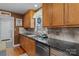 Functional kitchen featuring granite countertops and stainless steel appliances at 3757 Fieldhaven Ct, Maiden, NC 28650