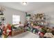 This storage room has shelving with lots of various containers and boxes at 393 Brannon Meadows Dr, York, SC 29745