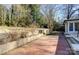 Brick patio and retaining wall in the backyard at 435 Caldwell Se Dr, Concord, NC 28025