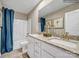 Bathroom featuring double sinks, granite countertops and tub shower at 6265 Fairfax Ct, Maiden, NC 28650