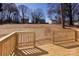 Wooden deck overlooks the back yard at 119 Ethel Dr, Stanley, NC 28164
