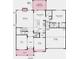 Open-concept floor plan showcasing a spacious kitchen, dining area, gathering room, and flex space at 173 Glenn Dr, Mooresville, NC 28115