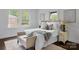Cozy bedroom featuring two windows, a comfortable bed, and stylish decor at 236 Victoria Ave, Charlotte, NC 28202