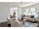 Bright living room featuring hardwood floors, natural light, a comfortable couch and two chairs at 236 Victoria Ave, Charlotte, NC 28202