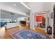 Grand foyer with soaring ceilings, ornate columns, and hardwood floors leading into the main living areas at 2477 Peninsula Shores Ct, Denver, NC 28037