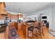 Gourmet kitchen with a large center island, breakfast bar, and stainless steel appliances at 2477 Peninsula Shores Ct, Denver, NC 28037